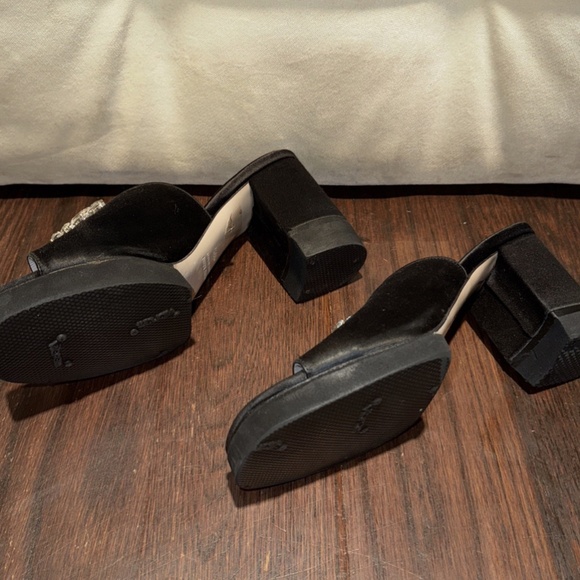 Miu Miu Satin Crystal Embellishments Slides Women's Shoes Size: 6.5 - Picture 4 of 9